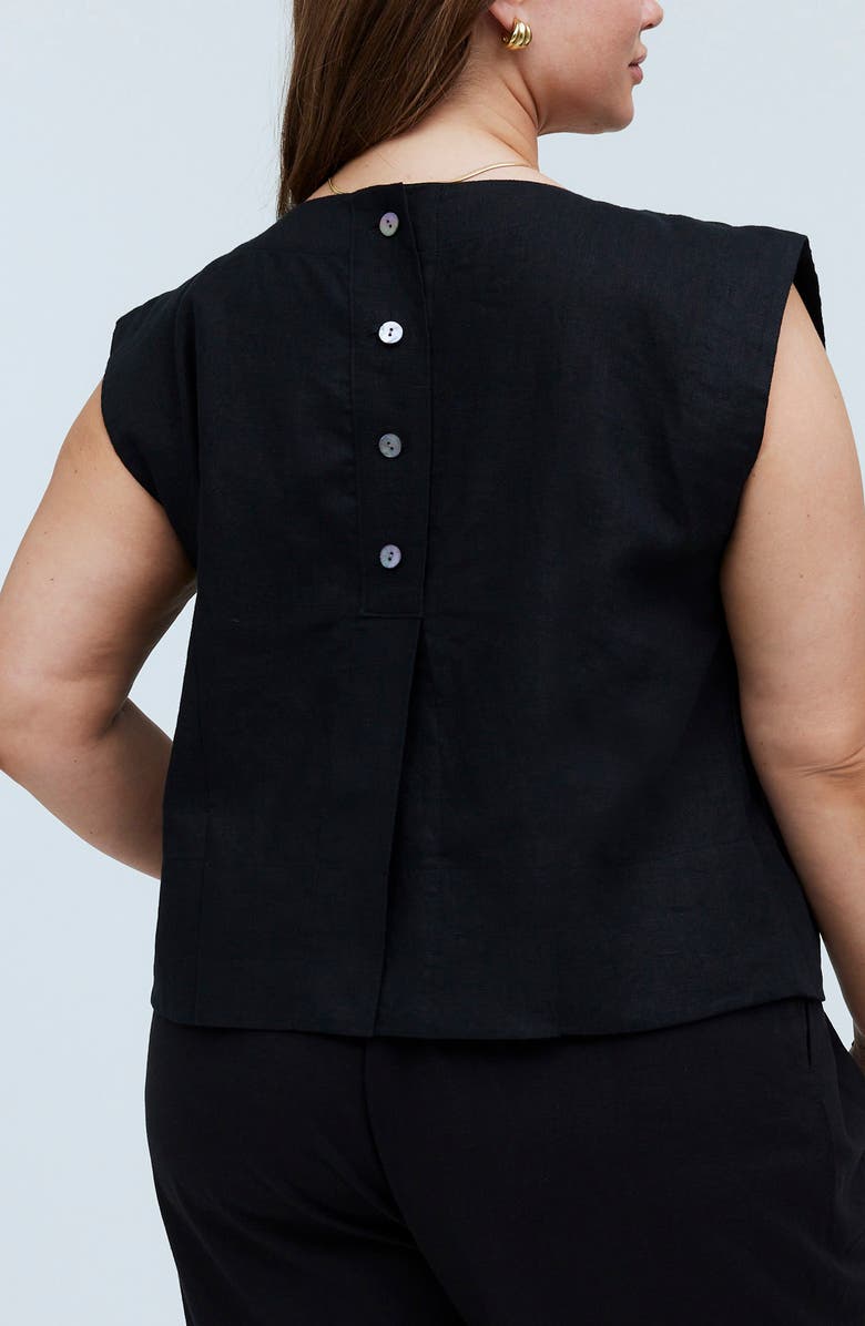 Madewell Bateau Neck Linen Top, Alternate, color, 