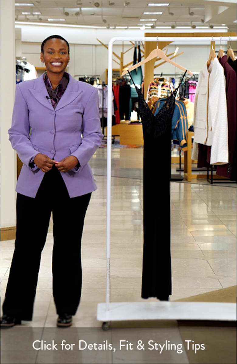 Noir Velvet Maxi Slipdress, sales video thumbnail