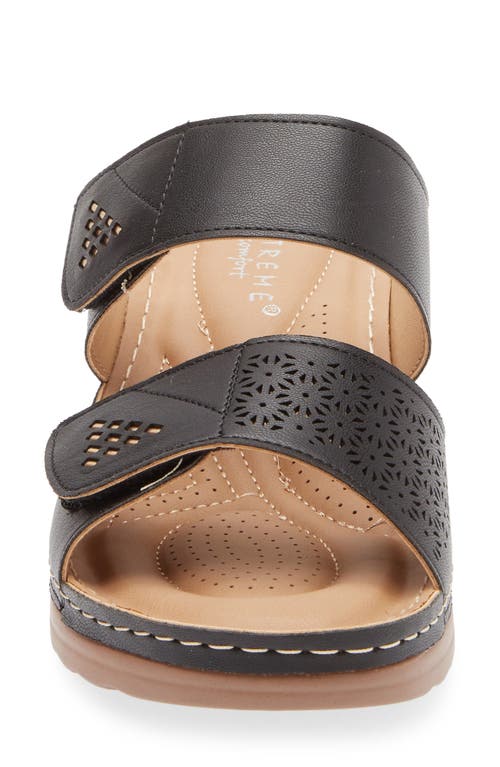 Extreme By Eddie Marc Laser Cut Wedge Sandal