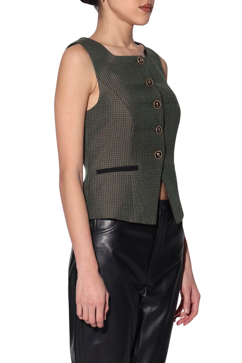 Maurene Tailored Vest, Alternate, color, MINI CLOVER CHECK