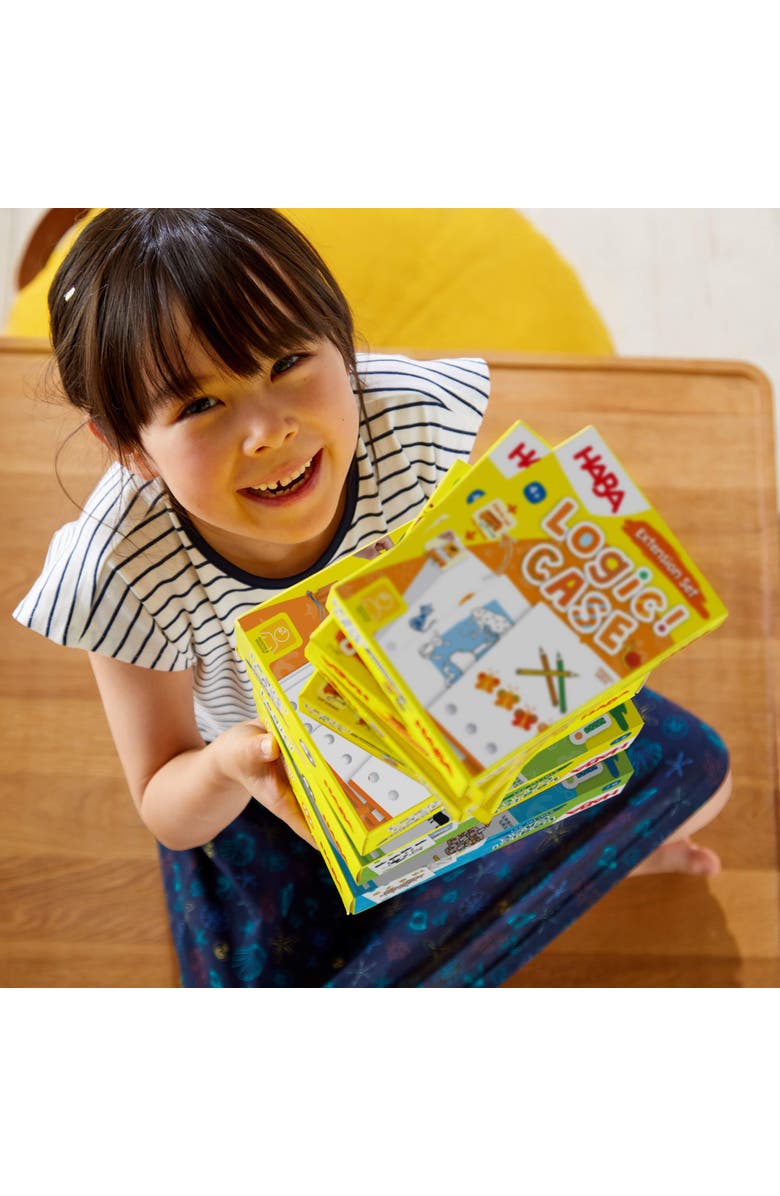 HABA Logic Case Extension Set Pirates for Ages 5+ Travel Games, Flash Cards for Kids, Brain Teaser Puzzle Games & Cool Card Games for Kids, Alternate, color, Yellow Multi