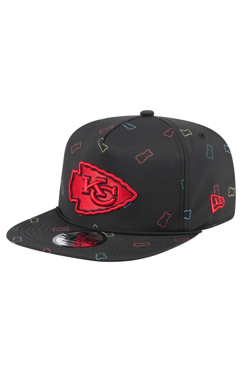 New Era Men's New Era Black Kansas City Chiefs Gummy Golfer Snapback Hat, Main, color, Black