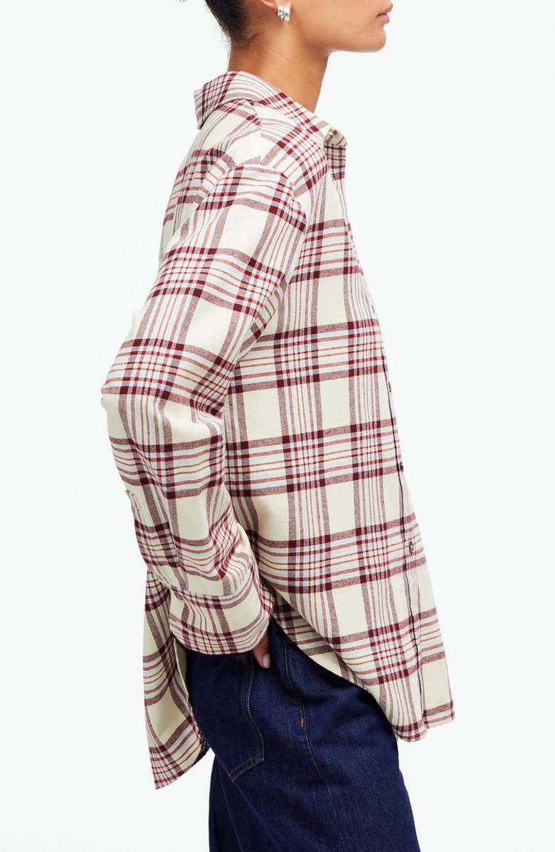 Madewell Plaid Relaxed Organic Cotton Flannel Button-Up Shirt, Alternate, color, 