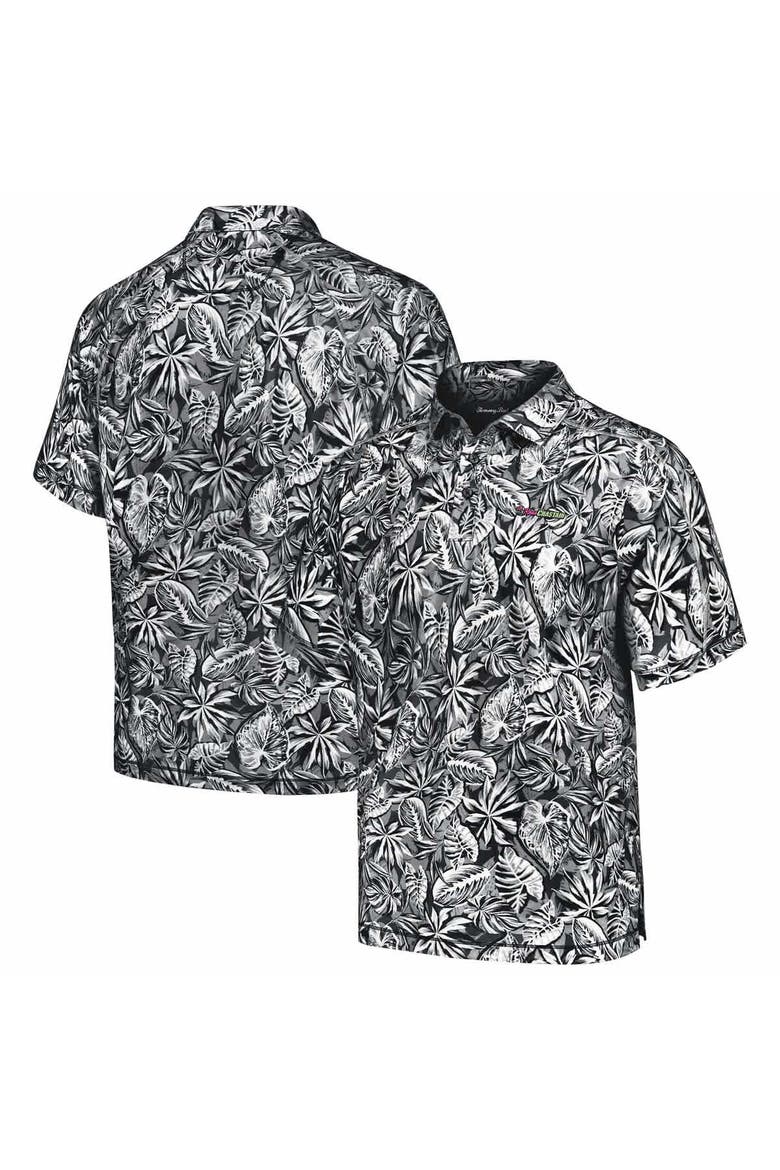 Men's Tommy Bahama Black Ross Chastain Sport Tropical Score IslandZone Polo, Main, color, Black