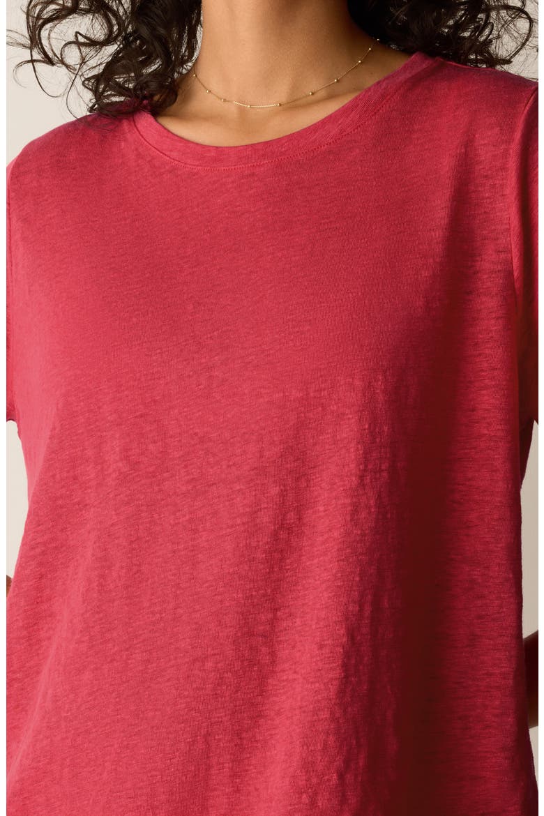 Organic Linen Crewneck T-Shirt, Alternate, color, GRNDN
