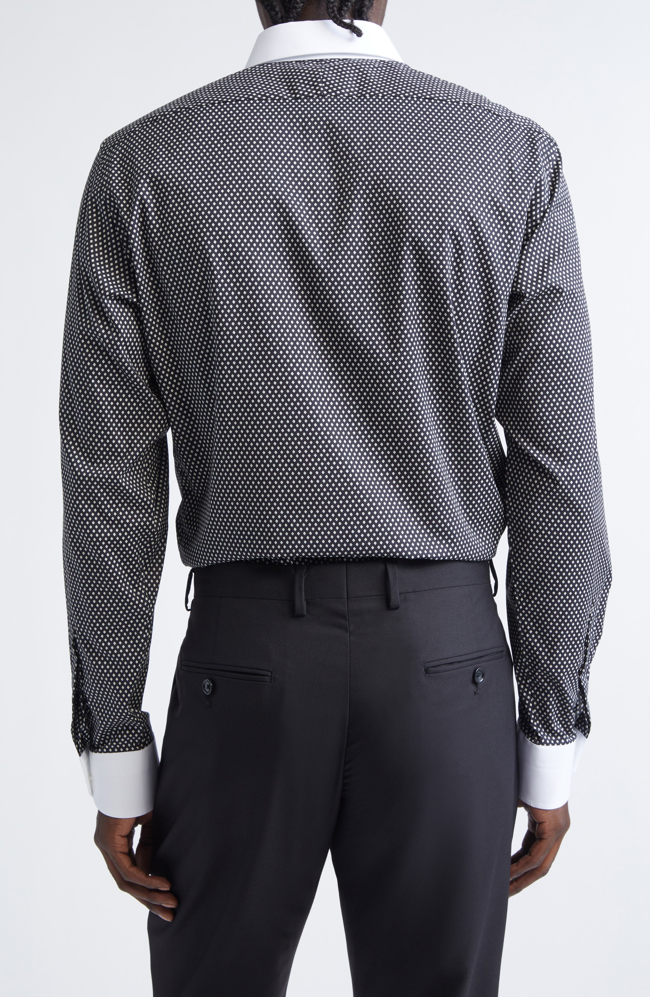 Diamond Print Classic Fit Button-Up Shirt - image 2