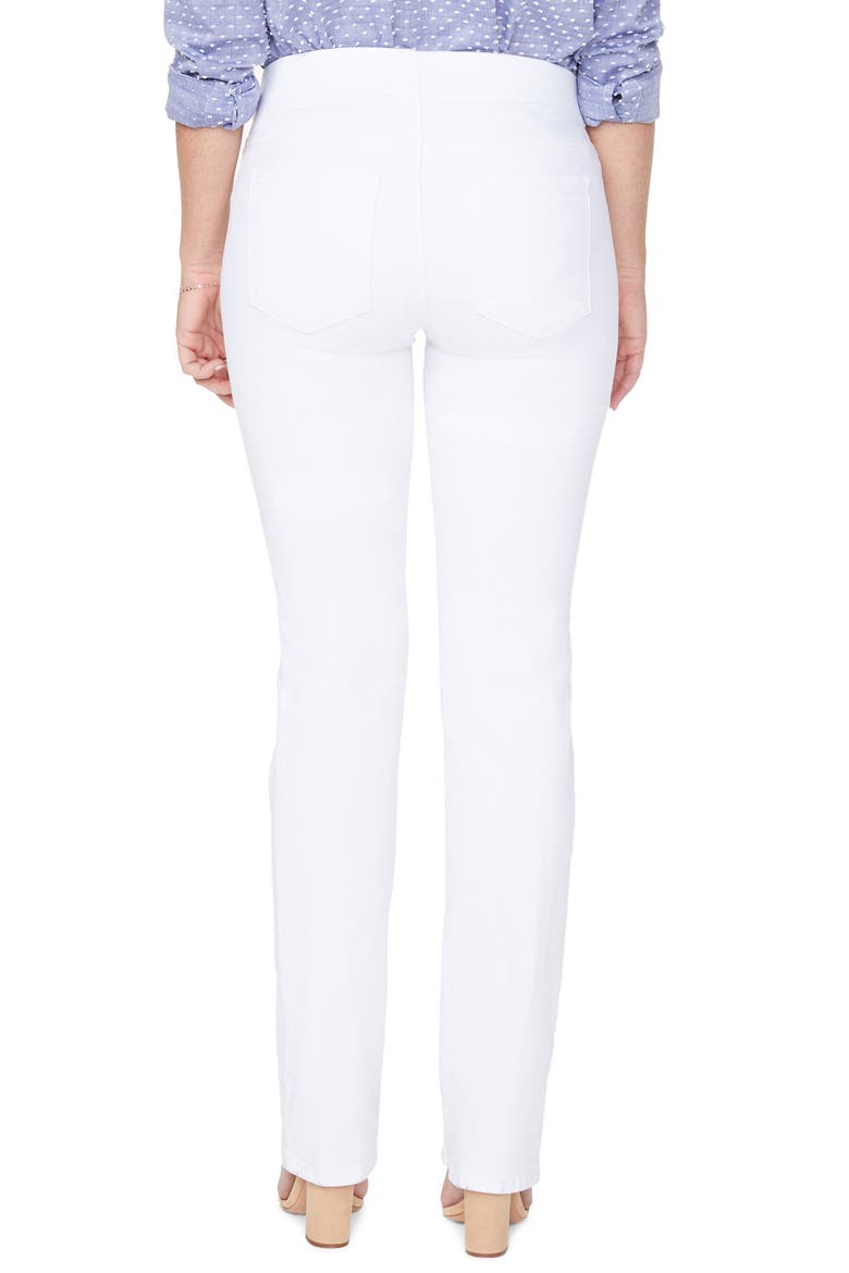 High Waist Pull-On Straight Leg Jeans, Alternate, color, OPTIC WHITE