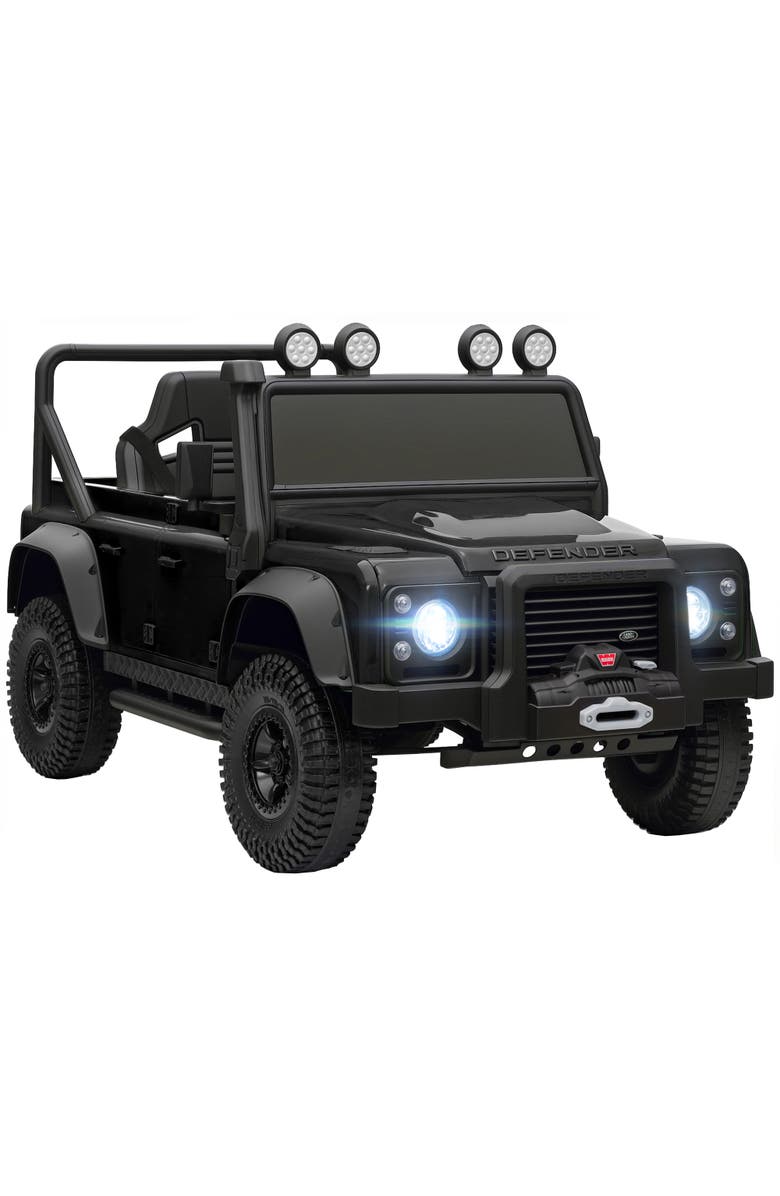 Qaba Land Rover Licensed Kids Electric Truck, Battery, Remote, Dual Motors, Suspension, Main, color, Black