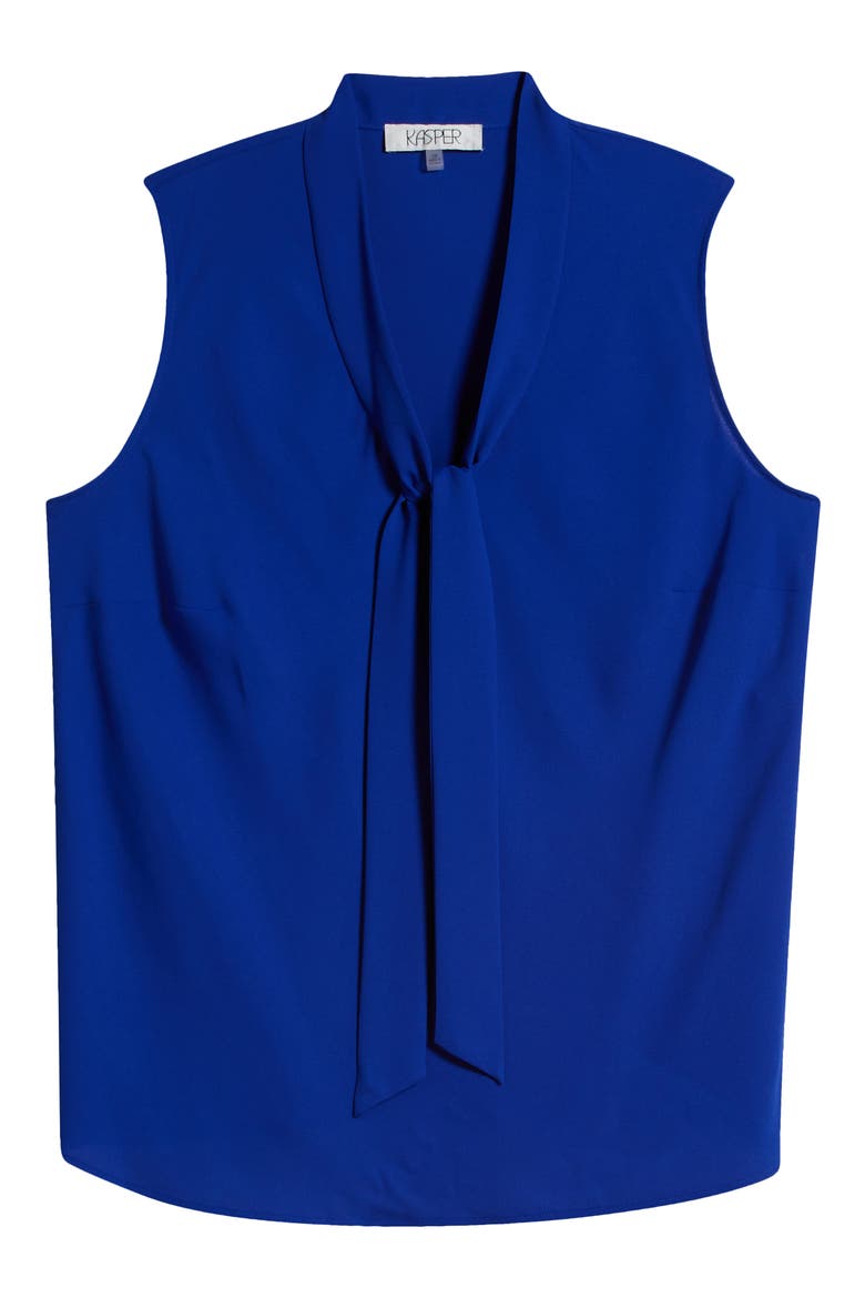 Sleeveless Tie Front Top, Alternate, color, ROYAL