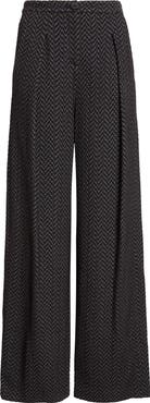 Emporio Armani Chevron Jersey Wide Leg Pants