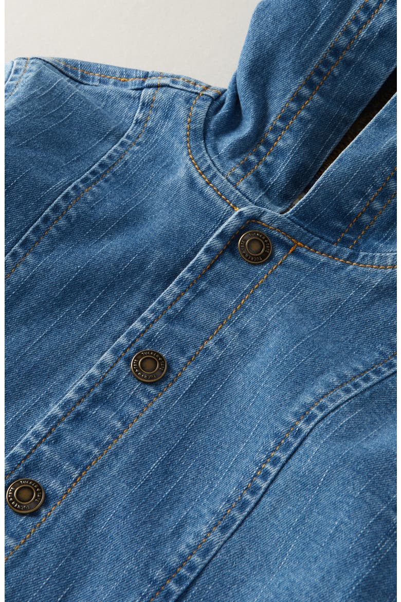 Hooded Denim Jacket, Alternate, color, SUN FADED INDIGO WASH