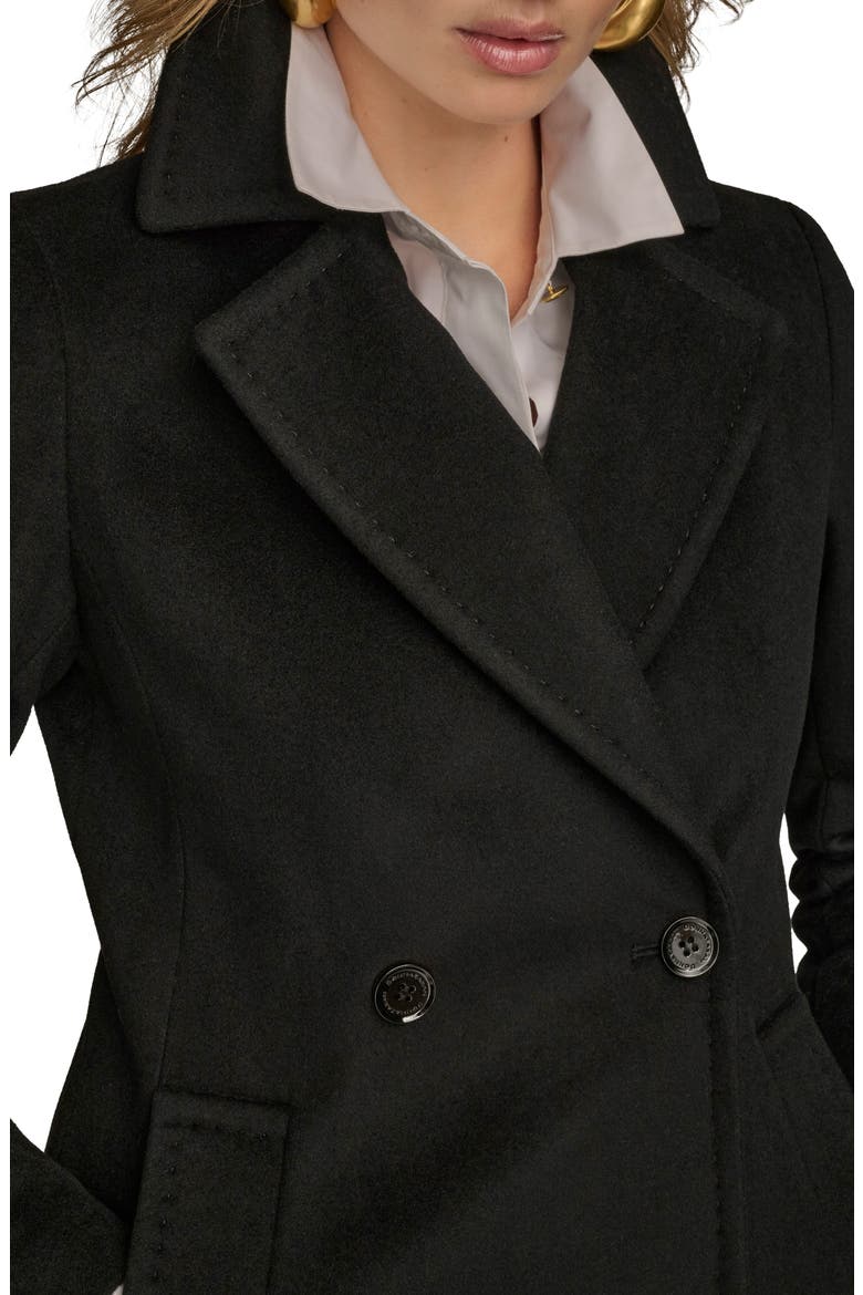 Double Breasted Blazer Coat, Alternate, color, BLACK