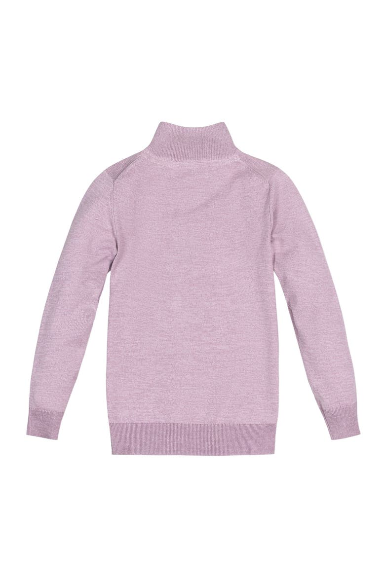 Baby Boys' Organic Fine Gauge Half Zip Sweater, Infant, Alternate, color, Lavender Marl