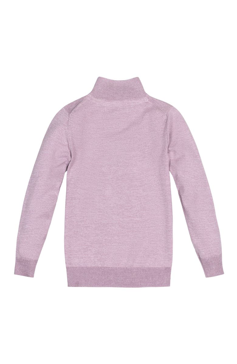 Hope & Henry Baby Boys' Organic Fine Gauge Half Zip Sweater, Infant, Alternate, color, Lavender Marl