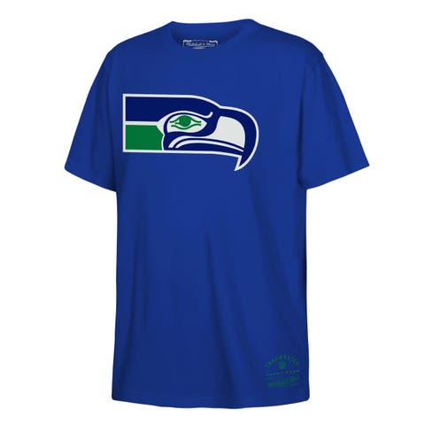 Youth Mitchell & Ness Royal Seattle Seahawks Retro Logo T-Shirt