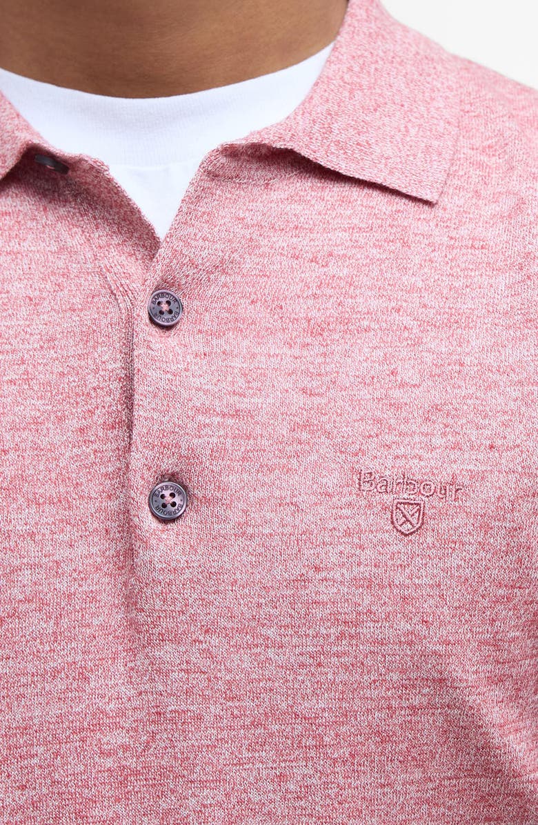 Barbour Buston Cotton & Linen Polo, Alternate, color, Red Spice