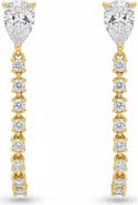 BY ADINA EDEN Lab Grown Diamond Double Pear Tennis Stud Earring 14K
