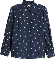 Caslon® Ruffle Button-Up Shirt
