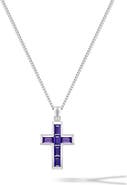 Vincero Men's Stone Cross Pendant Necklace