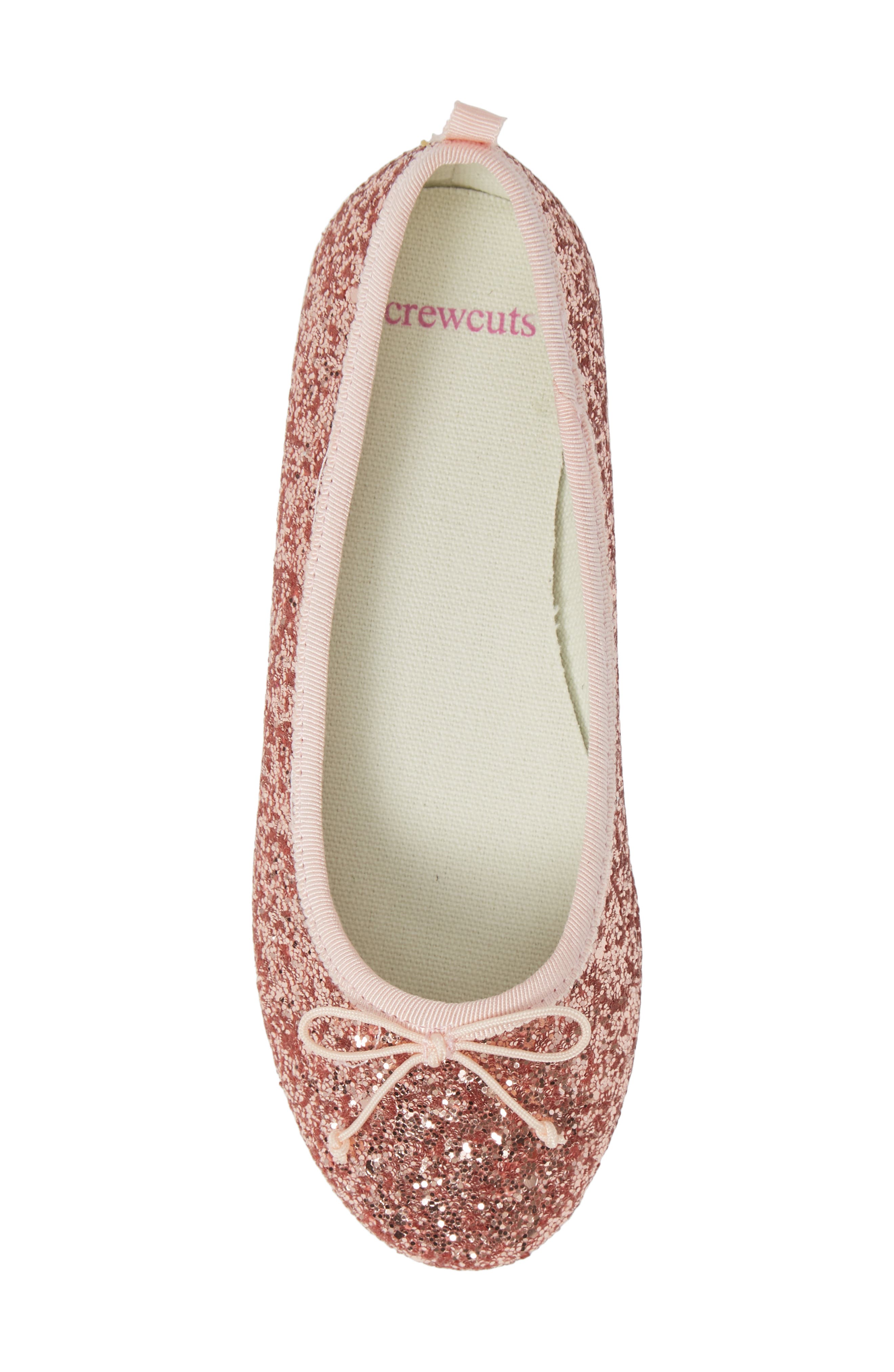crewcuts by J.Crew Glitter Ballet Flat, Alternate, color, 