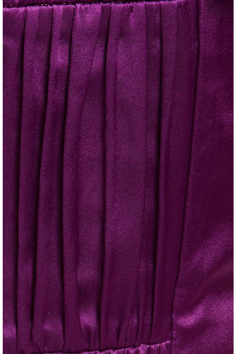 Winnie Silk Satin Off the Shoulder Top, Alternate, color, PURPLE