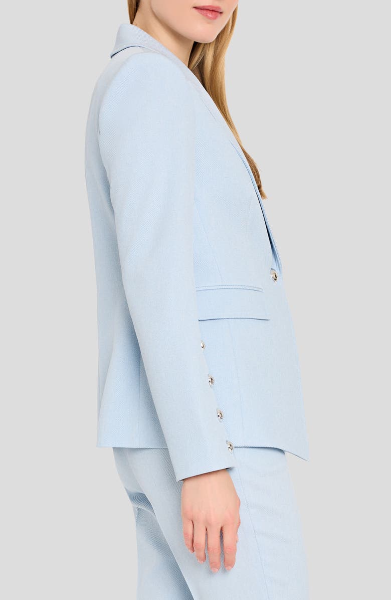 Tahari ASL One-Button Blazer, Alternate, color, Ice Blue