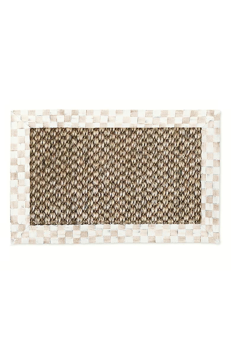 MACKENZIE CHILDS Mocha Check Chunky Sisal Rug, Main, color, Mocha