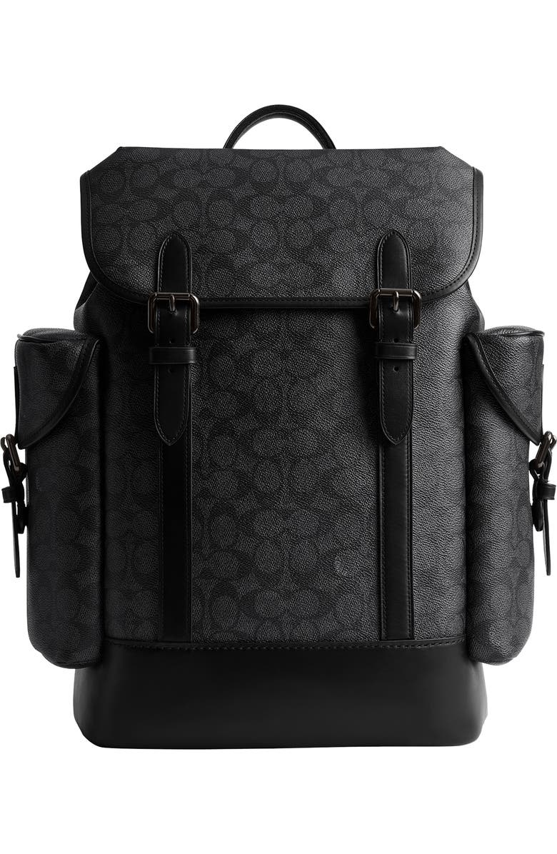 COACH Hitch Coated Canvas Backpack, Main, color,