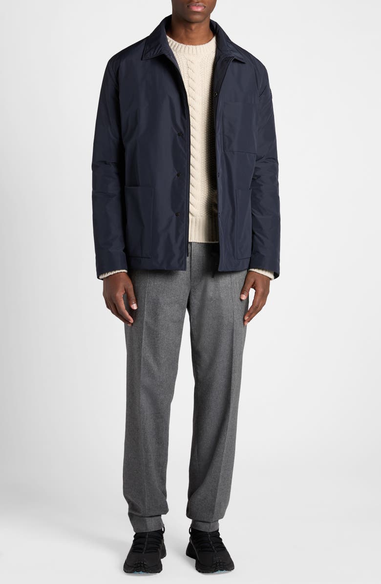 Moncler Wool Blend Flannel Pants, Alternate, color, 