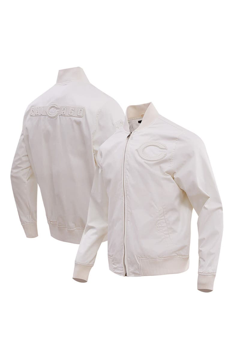 PRO STANDARD Men's Pro Standard Cream Chicago Bears Neutral Full-Zip Jacket, Main, color,