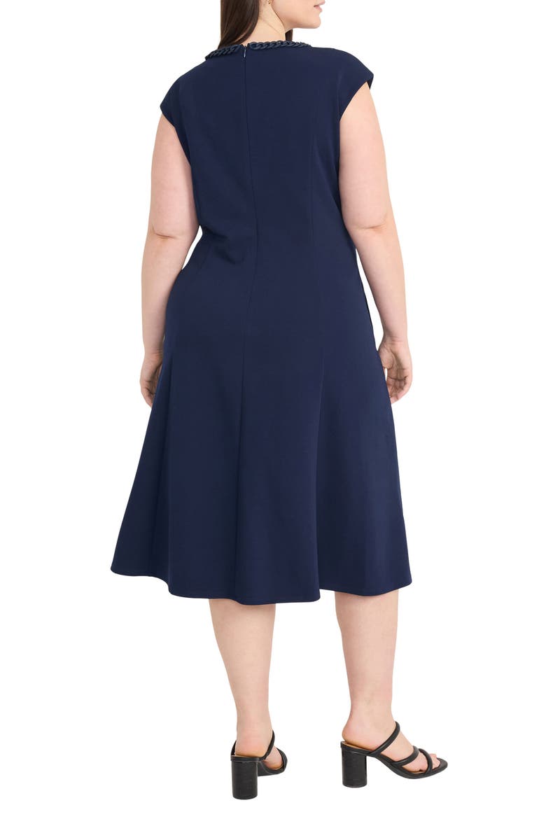 Fit & Flare Midi Dress, Alternate, color, NAVY BLAZER