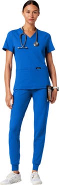 JAANUU Ceri Women's 6-Pocket Classic Scrub Jacket