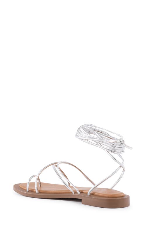 Seychelles Lilac Ankle Wrap Sandal In Silver