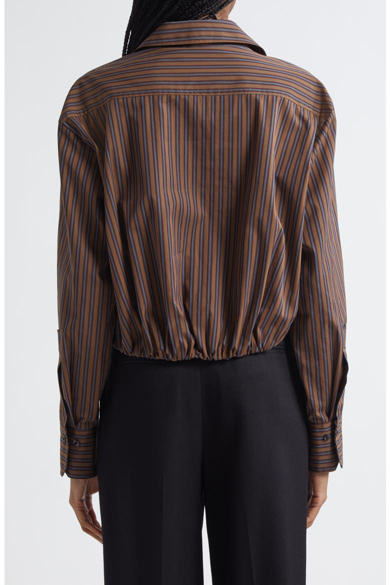 Leo Front Twist Shirt, Alternate, color, BROWN MULTI