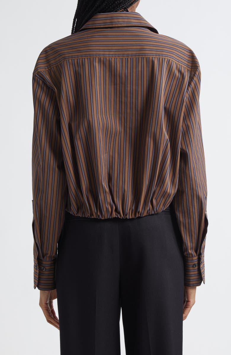 A.L.C. Leo Front Twist Shirt, Alternate, color, Brown Multi