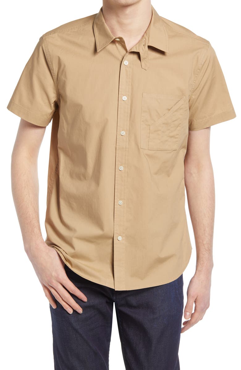 7 For All Mankind Slim Fit Button-Up Poplin Shirt, Main, color, 