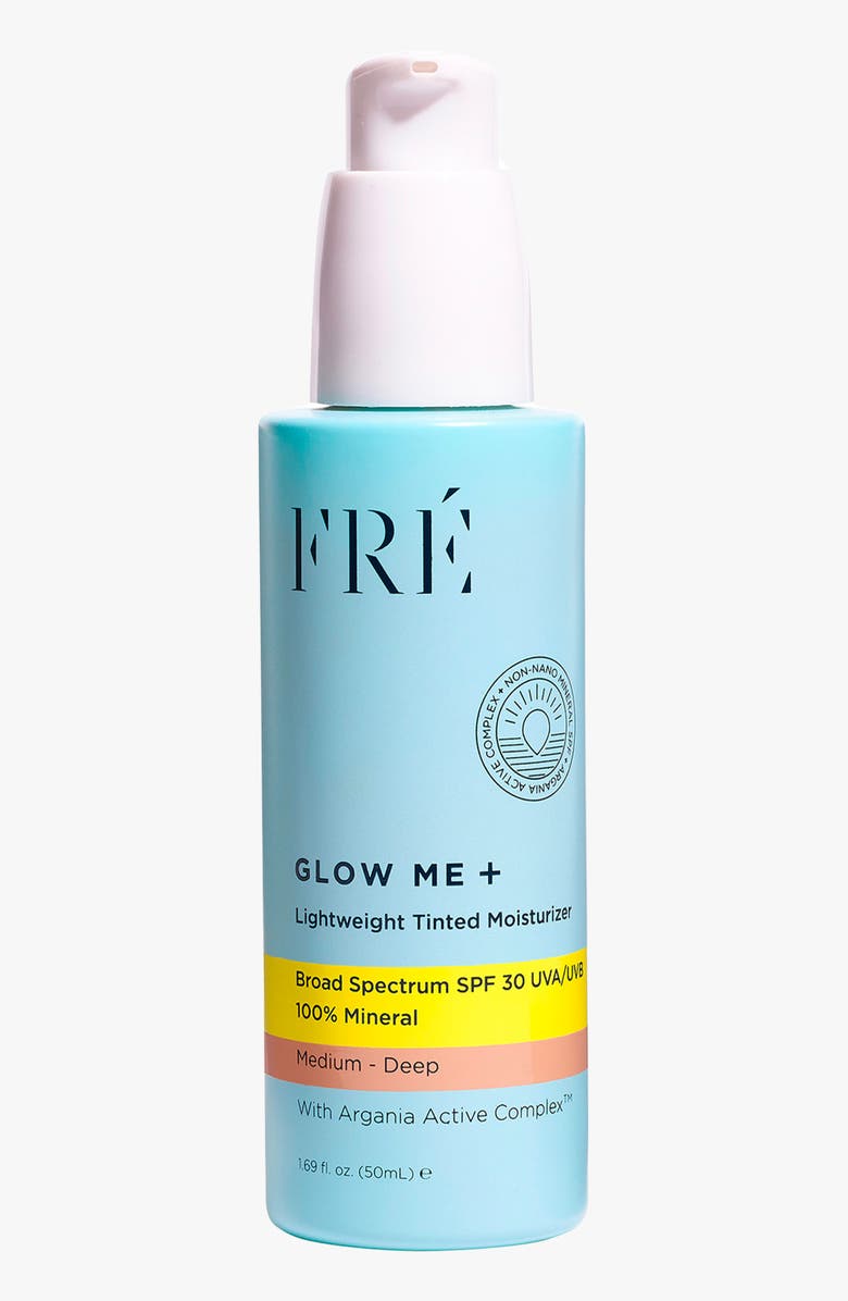 FRÉ Skincare GLOW ME + Tinted Mineral SPF 30 Moisturizer, Main, color, Medium - Deep Brown