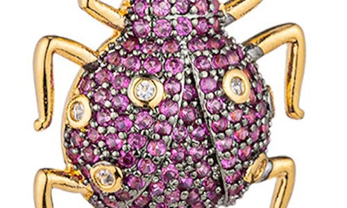 Eye Candy Los Angeles Lexy Beetle Drop Earrings In Gold