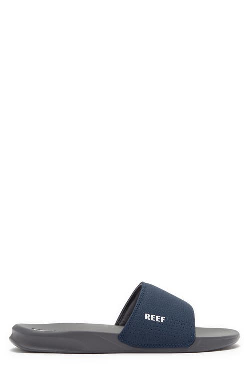 Reef One Slide Sandal In Navy/white