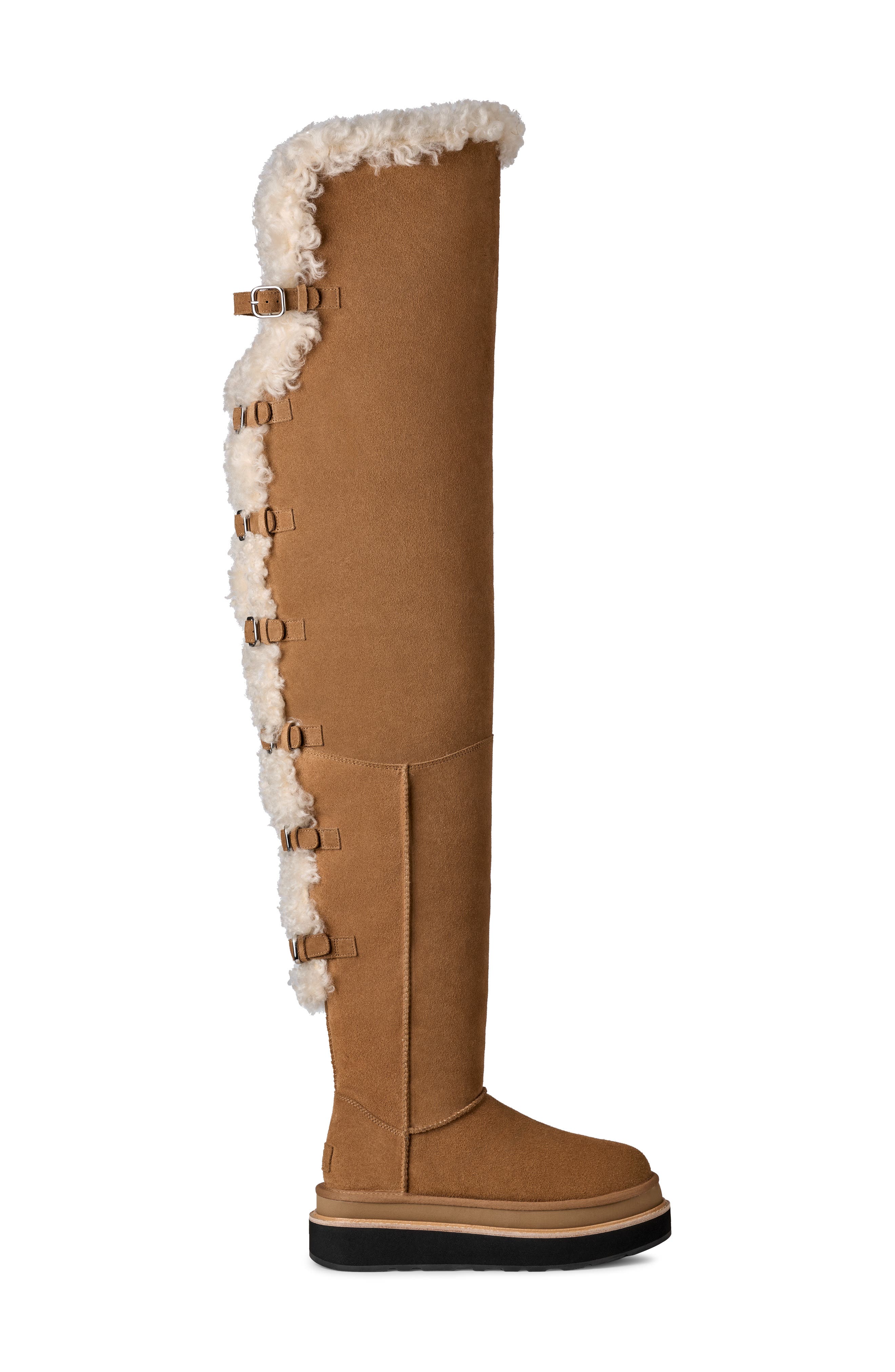 UGG<sup>®</sup> x Sacai Thigh High Boot, Alternate, color, Chestnut