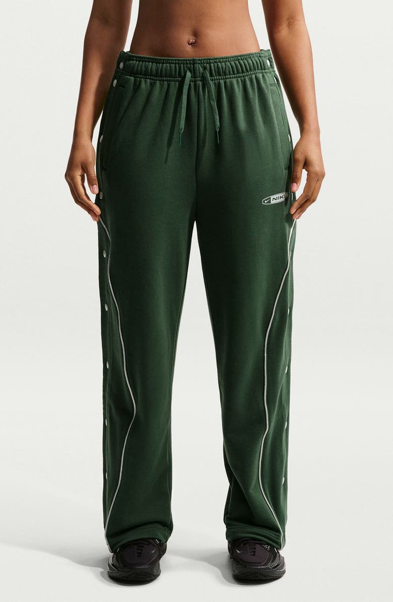 Nike Fleece Tearaway Pants, Main, color, Fir/ Light Silver