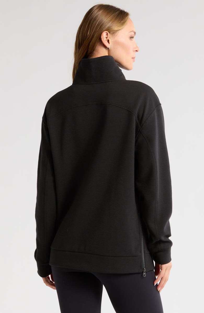 Zella Half Zip Fleece Ottoman Pullover, Alternate, color,