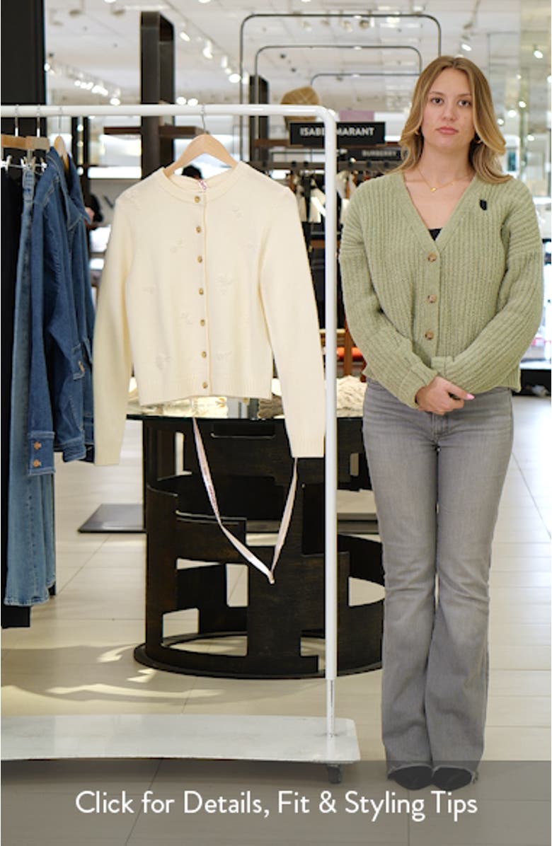 Poppie Embroidered Wool & Cashmere Cardigan, sales video thumbnail