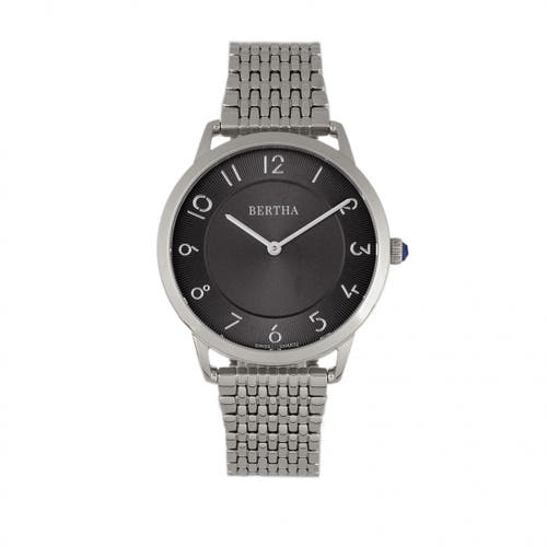 BERTHA Abby Swiss Bracelet Watch in Silver/black  product