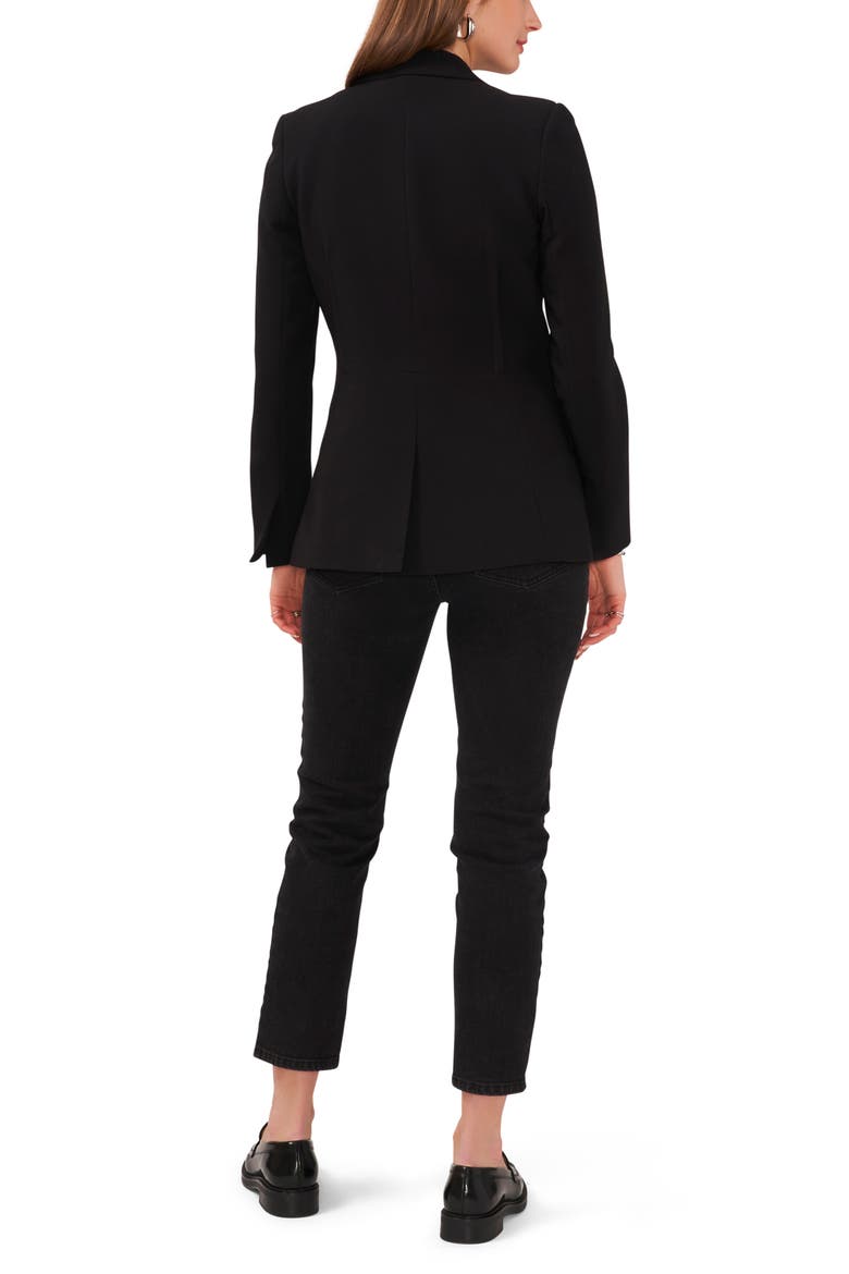One-Button Blazer, Alternate, color, RICH BLACK