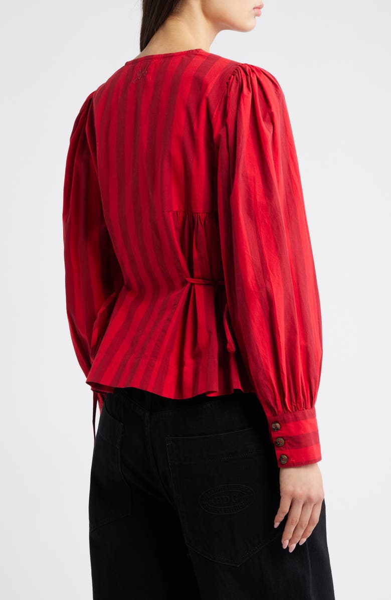 Damson Madder Charlize Stripe Blouse, Alternate, color, Red