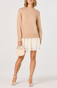 ASTR the Label Kalyn Mixed Media Long Sleeve Minidress