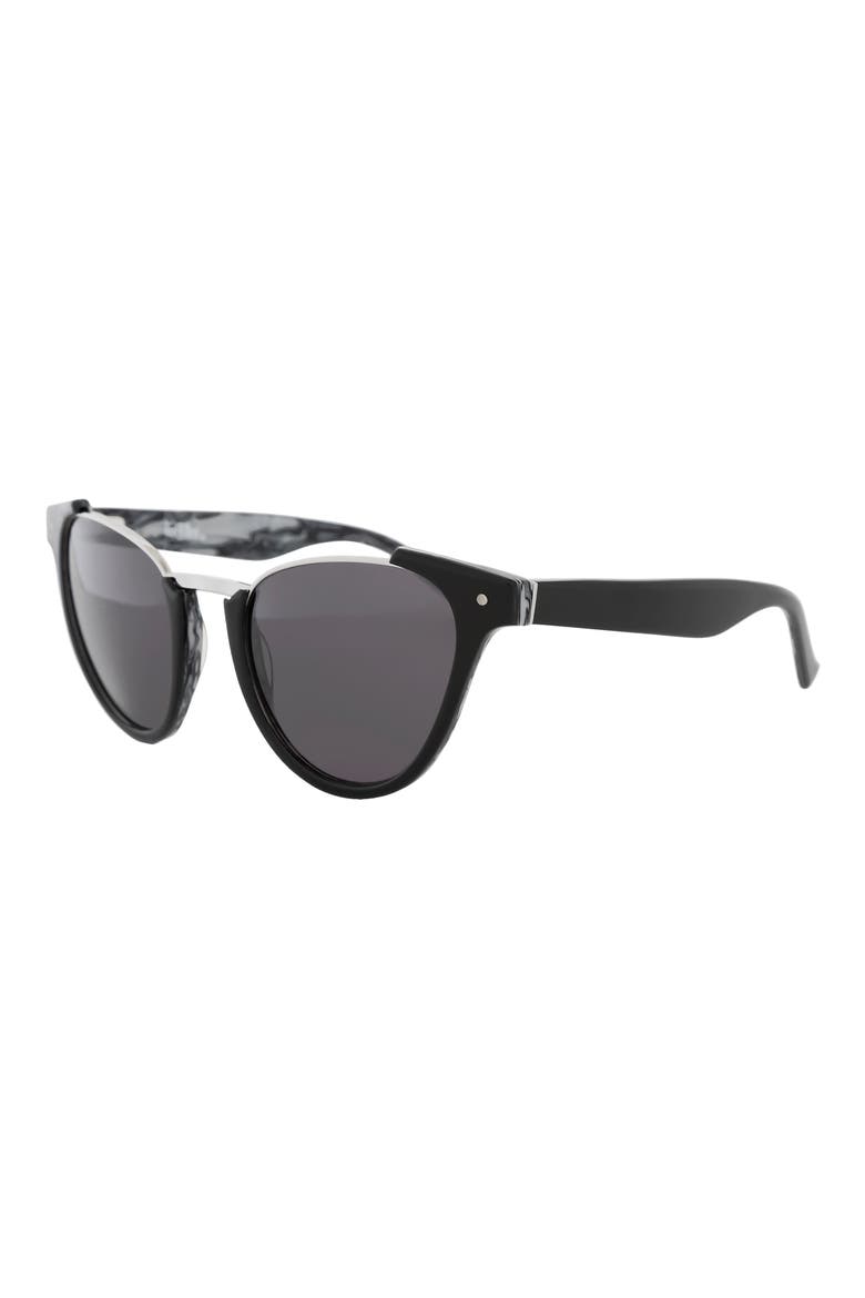 51mm Black Pearl Cat Eye Sunglasses, Alternate, color, BLACK/ GREY