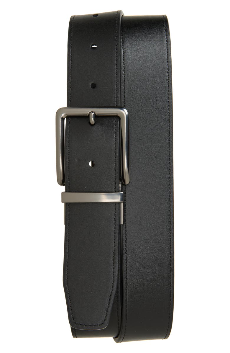 PGA TOUR Perforated Leather Belt, Alternate, color, Navy/ Black
