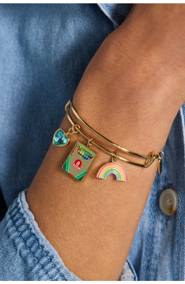Alex and Ani Crayola 'To Teach Is To Color A Life Forever' Multi Charm Bangle, Alternate, color,